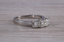 Load image into Gallery viewer, One carat Princess cut Diamond Trilogy Ring