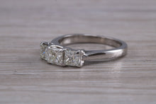 Load image into Gallery viewer, One carat Princess cut Diamond Trilogy Ring