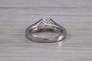 Split Shoulder Diamond set Platinum Engagement ring