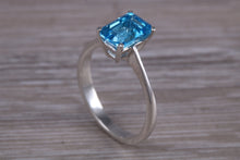 Load image into Gallery viewer, Swiss Blue Topaz set White Gold Ring