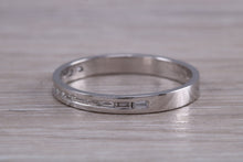 Load image into Gallery viewer, Half Circle set Baguette cut Diamond Eternity Ring