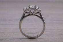 Load image into Gallery viewer, One carat Princess cut Diamond Trilogy Ring