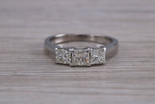 Load image into Gallery viewer, One carat Princess cut Diamond Trilogy Ring