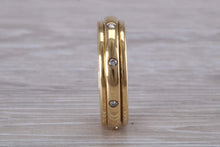 Load image into Gallery viewer, Diamond set Spinning Band in 18ct Yellow Gold