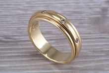 Load image into Gallery viewer, Diamond set Spinning Band in 18ct Yellow Gold