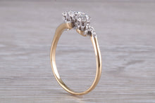 Load image into Gallery viewer, Half carat Diamond set Trilogy on a Twist Shank Ring
