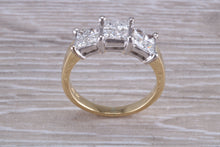 Load image into Gallery viewer, Half carat Square Princess cut Diamonds set 18ct Gold Ring