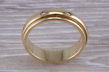 Load image into Gallery viewer, Diamond set Spinning Band in 18ct Yellow Gold