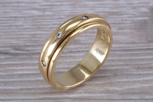 Load image into Gallery viewer, Diamond set Spinning Band in 18ct Yellow Gold