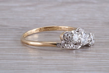 Load image into Gallery viewer, Half carat Diamond set Trilogy on a Twist Shank Ring