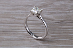 1.25 carat Princess cut Moissanite Diamond Solitaire