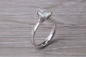 1.25 carat Princess cut Moissanite Diamond Solitaire