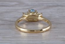 Load image into Gallery viewer, Aquamarine and Diamond Trilogy Ring