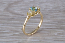 Load image into Gallery viewer, Aquamarine and Diamond Trilogy Ring