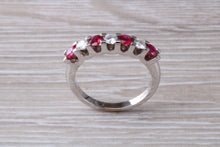 Load image into Gallery viewer, Ruby and Diamond 7 Stone 18ct White Gold Ring