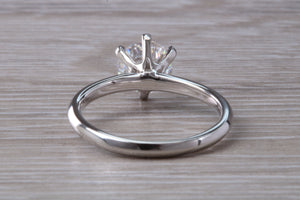 The Ultimate 1.25ct Hearts and Arrows Moissanite Diamond set Platinum Solitaire