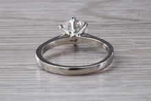 Load image into Gallery viewer, Forever One diamond solitaire, One carat Charles and Colvard diamond set in six claw ring and made in your choice of precious metal