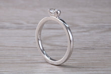 Load image into Gallery viewer, Half Bezel Diamond set 18ct White Gold Solitaire