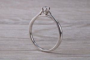 Simple and Dainty Diamond set White Gold Solitaire