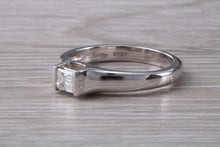 Load image into Gallery viewer, Chunky Diamond Solitaire set with this Stunning Princess cut Diamond