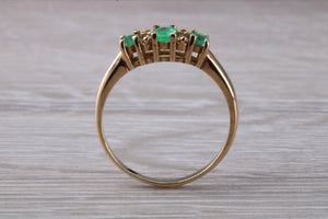 Emerald and Diamond set Yellow Gold Ring