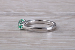 Emerald Trilogy set Platinum Ring