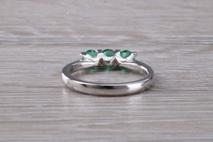 Emerald Trilogy set Platinum Ring