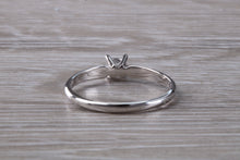 Load image into Gallery viewer, Dainty and Minimalist Princess cut diamond Set 18ct White Gold Solitaire