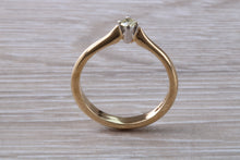 Load image into Gallery viewer, Dainty Diamond set Yellow Gold Solitaire