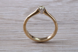 Dainty Diamond set Yellow Gold Solitaire