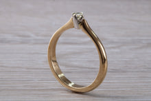 Load image into Gallery viewer, Dainty Diamond set Yellow Gold Solitaire