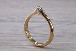 Dainty Diamond set Yellow Gold Solitaire