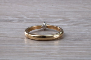 Dainty Diamond set Yellow Gold Solitaire