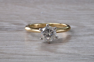 One Carat Certified Diamond set Gold and Platinum Solitaire