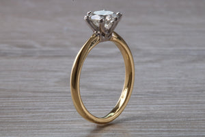 One Carat Certified Diamond set Gold and Platinum Solitaire