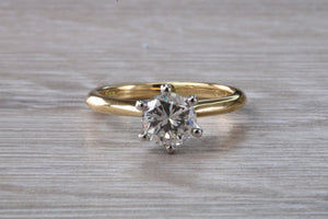 One Carat Certified Diamond set Gold and Platinum Solitaire