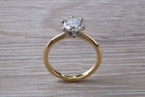 One Carat Certified Diamond set Gold and Platinum Solitaire