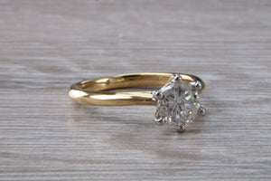 One Carat Certified Diamond set Gold and Platinum Solitaire