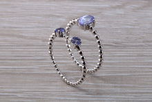 Load image into Gallery viewer, Set of Two Tanzanite Stack Rings in 9ct white gold