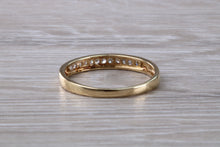 Load image into Gallery viewer, 9ct Yellow Gold C Z set Simple and Dainty Eternity Ring