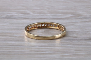 9ct Yellow Gold C Z set Simple and Dainty Eternity Ring