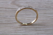 Load image into Gallery viewer, 9ct Yellow Gold C Z set Simple and Dainty Eternity Ring