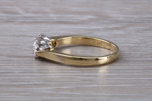 Traditional Half carat Diamond Trilogy set Two Tone Gold Ring