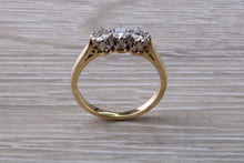 Load image into Gallery viewer, Traditional Half carat Diamond Trilogy set Two Tone Gold Ring