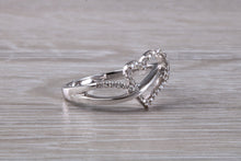 Load image into Gallery viewer, Love Heart Diamond set 18ct White Gold Ring