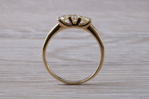 Petite Diamond Trilogy set Yellow Gold Ring