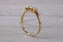 Load image into Gallery viewer, Petite Diamond Trilogy set Yellow Gold Ring