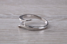 Load image into Gallery viewer, Crossover Diamond set 18ct White Gold Ring