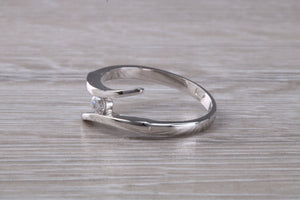 Crossover Diamond set 18ct White Gold Ring