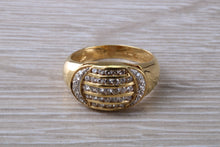 Load image into Gallery viewer, Beautiful 5 row Diamond set 18ct Yellow Gold Ring